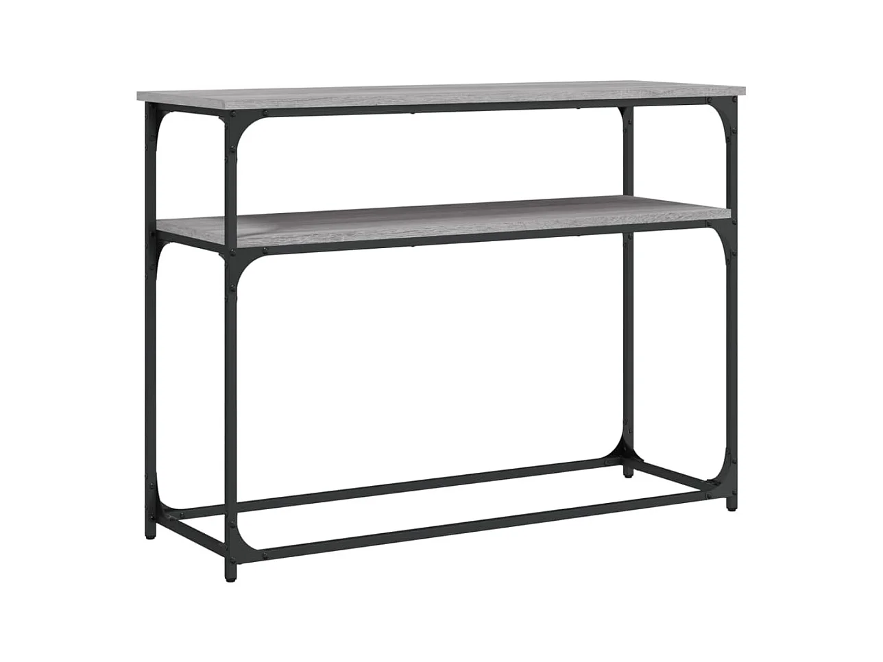 Table console sonoma gris 100x35,5x75 bois d'ingénierie