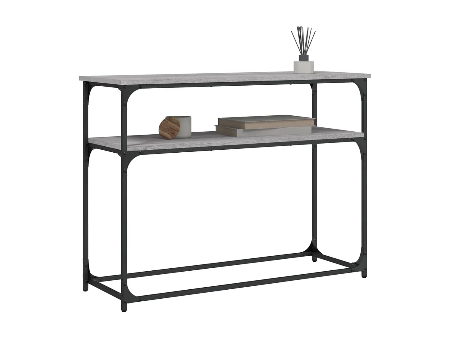 Table console sonoma gris 100x35,5x75 bois d'ingénierie