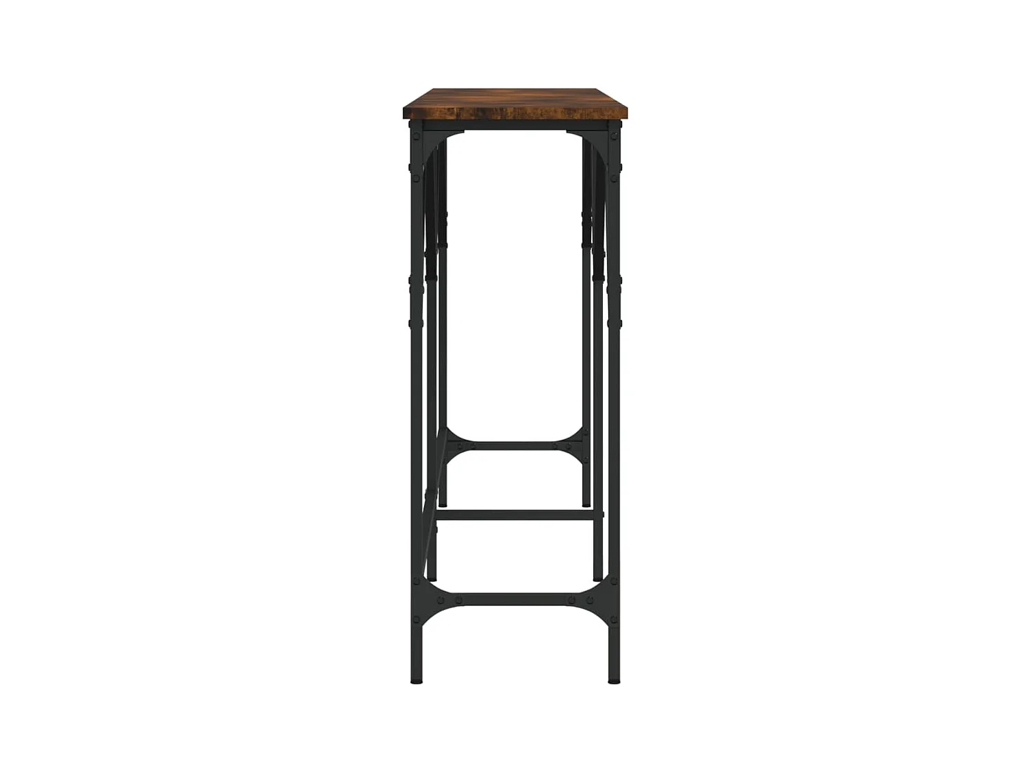 Table console chêne fumé 180x29x75 bois d'ingénierie