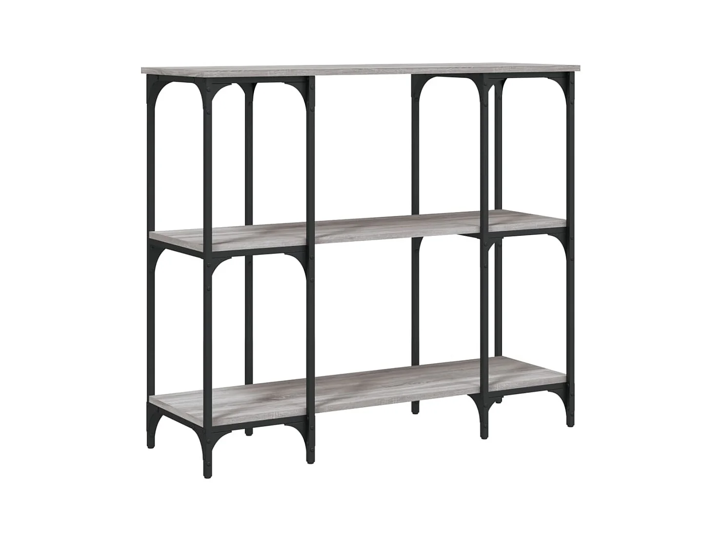 Table console sonoma gris 102x35x90 bois d'ingénierie