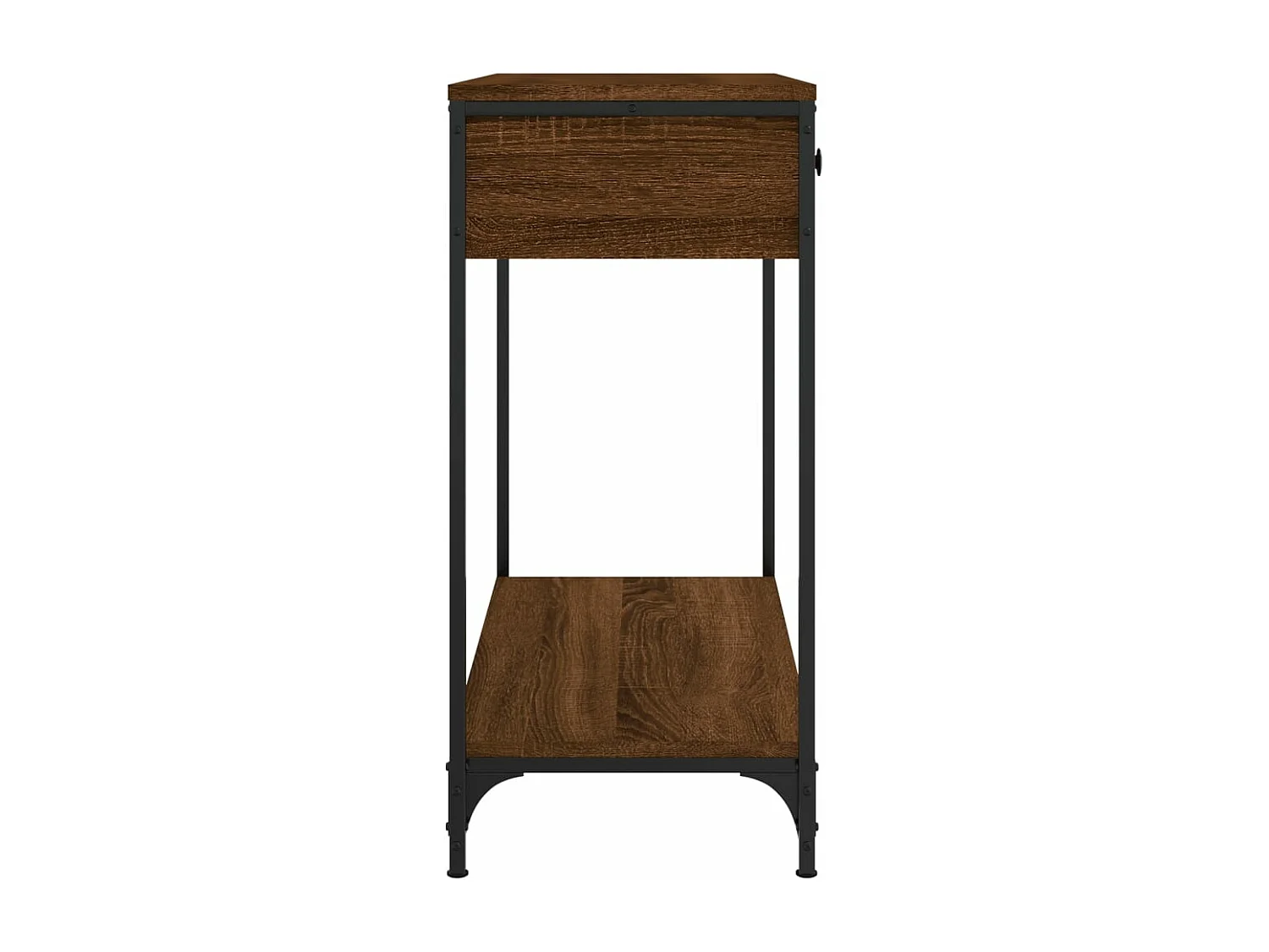 Table console chêne marron 75x34,5x75 bois d'ingénierie