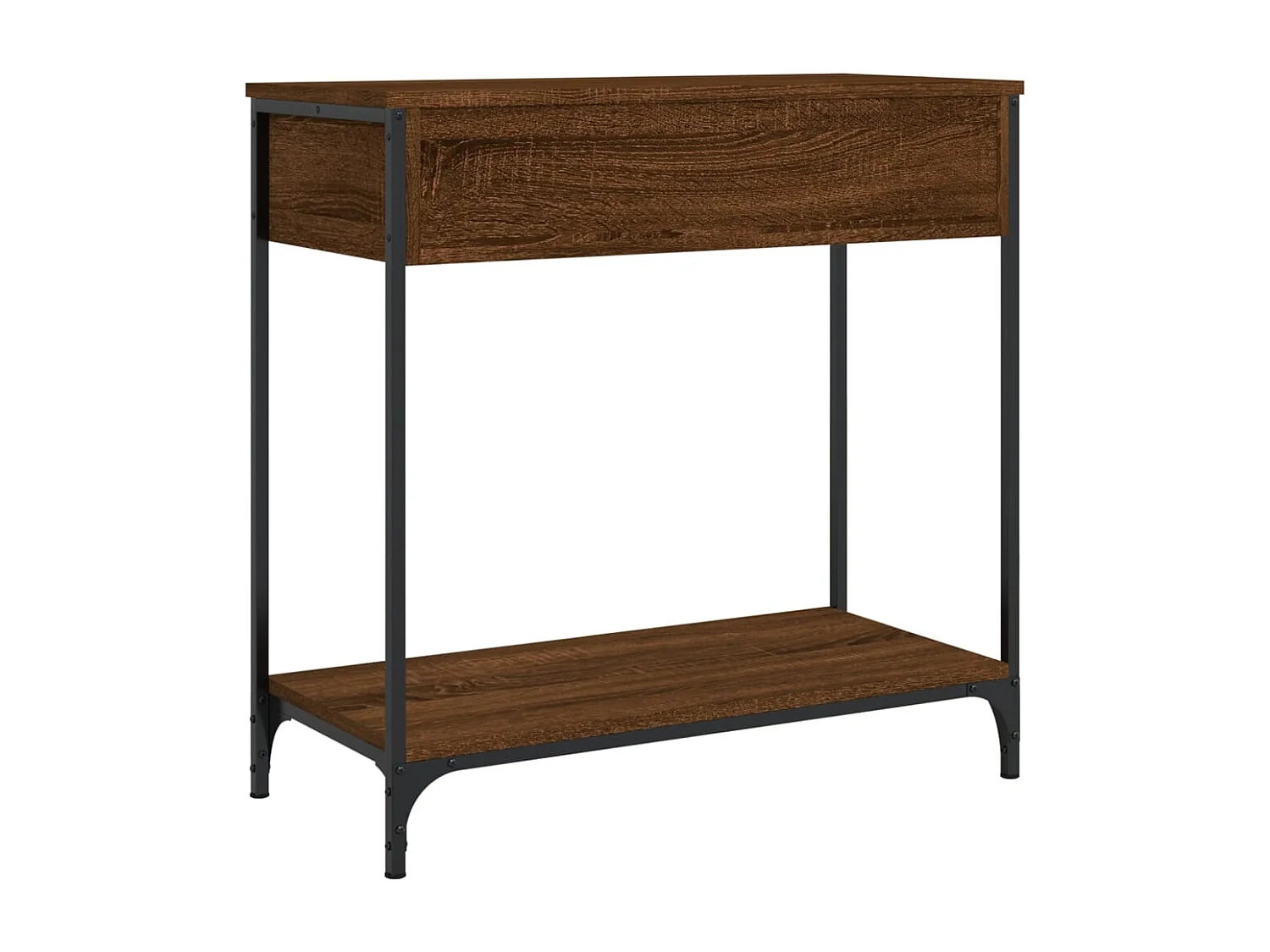 Table console chêne marron 75x34,5x75 bois d'ingénierie