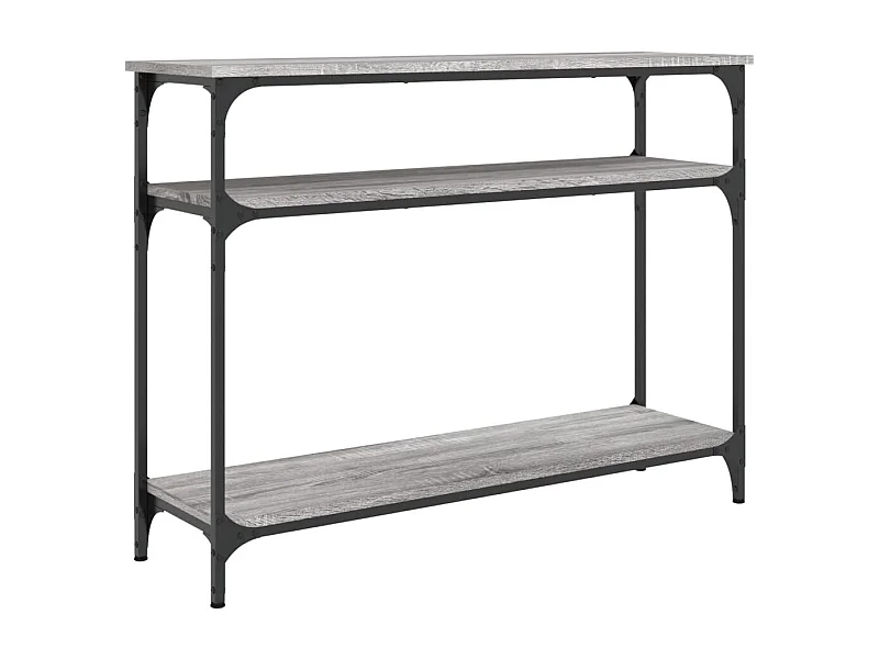 Table console sonoma gris 100x29x75 bois d'ingénierie