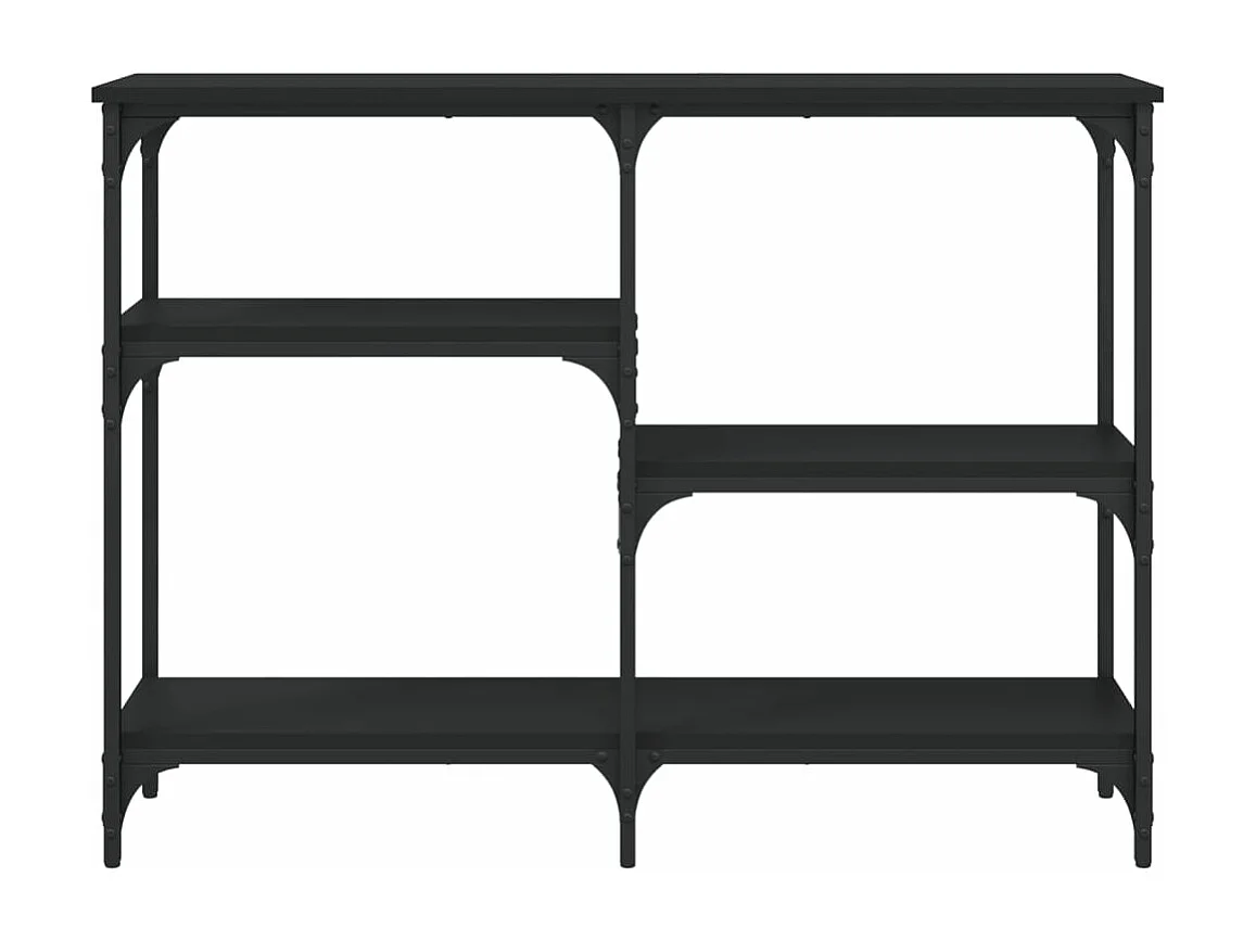 Table console noir 102x29x75 bois d'ingénierie