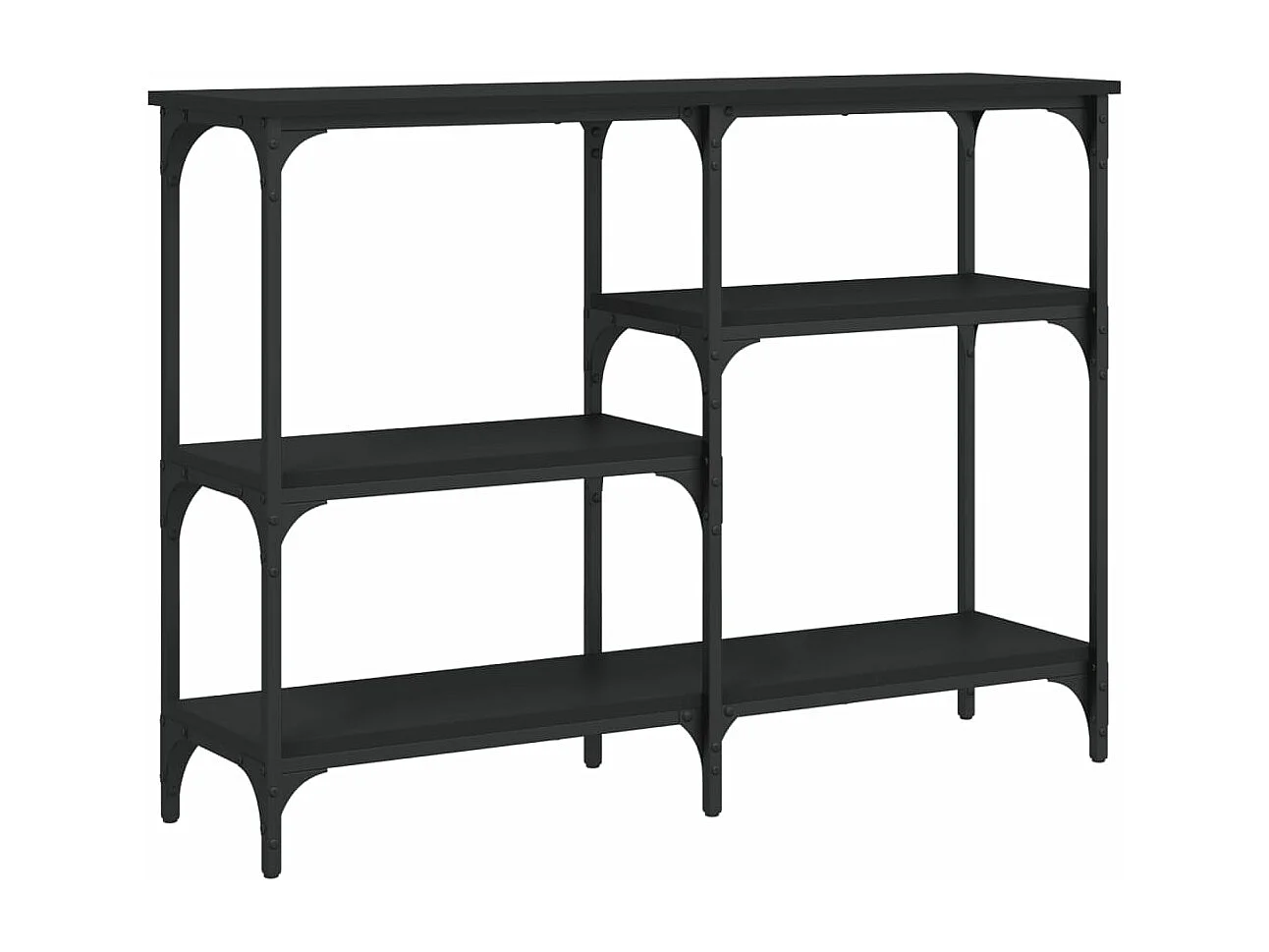 Table console noir 102x29x75 bois d'ingénierie