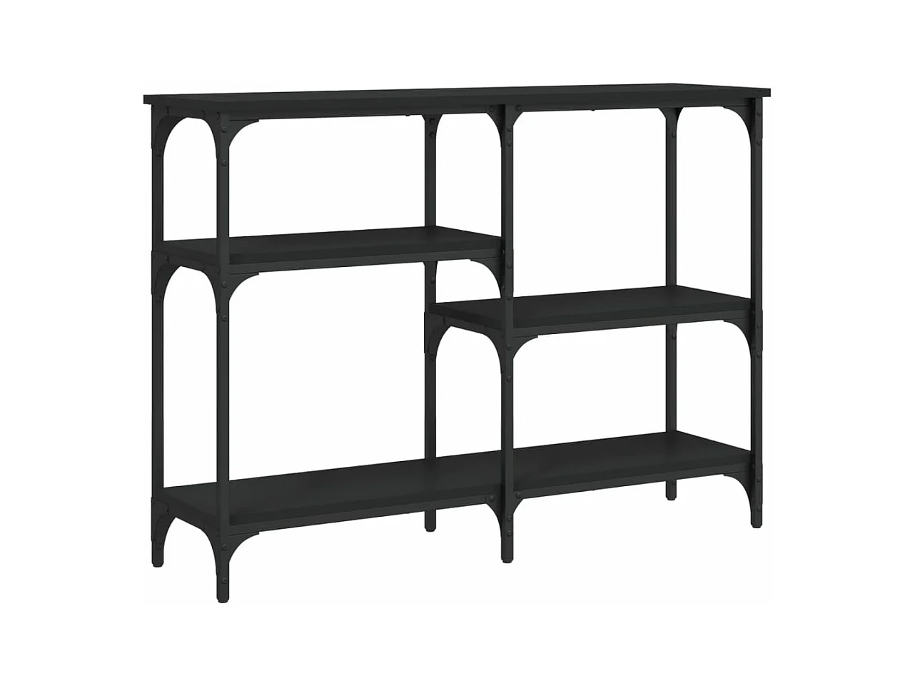 Table console noir 102x29x75 bois d'ingénierie