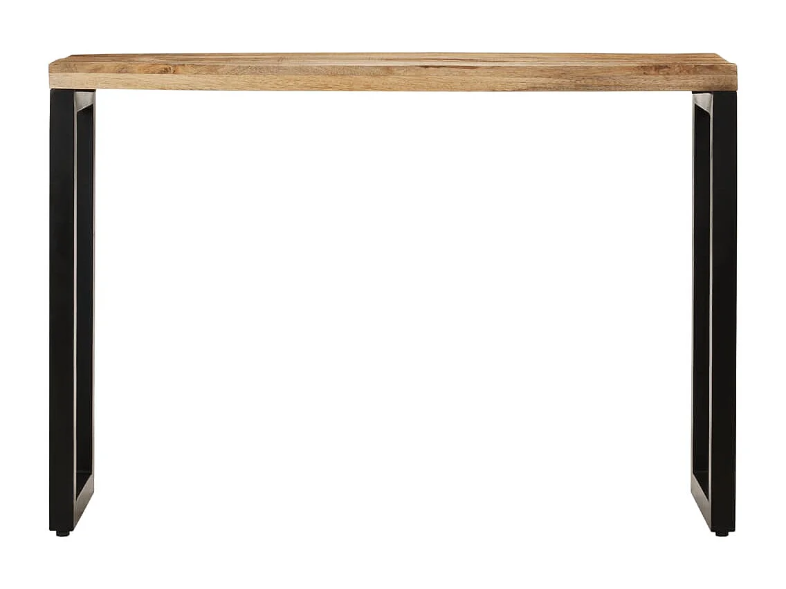 Table console 110x35x76 bois de manguier massif brut