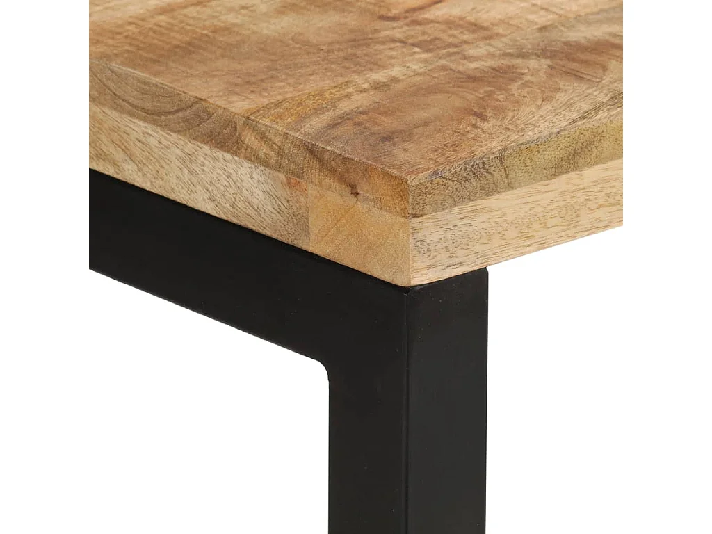 Table console 110x35x76 bois de manguier massif brut