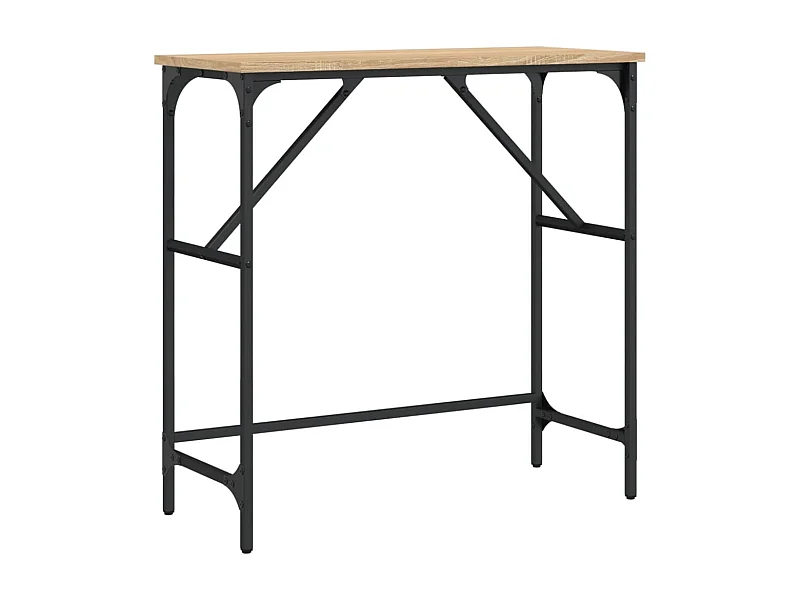 Table console chêne sonoma 75x32x75 bois d'ingénierie