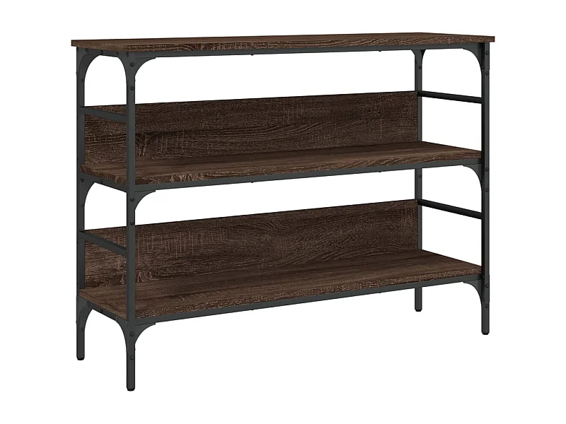 Table console chêne marron 100x32x75 bois d'ingénierie