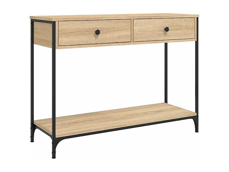 Table console chêne sonoma 100x34,5x75 bois d'ingénierie