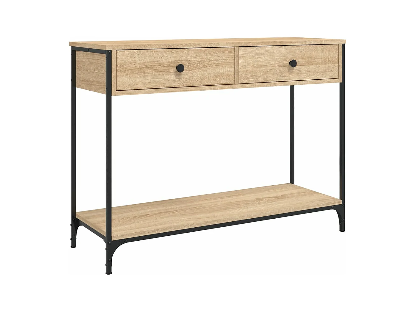 Table console chêne sonoma 100x34,5x75 bois d'ingénierie