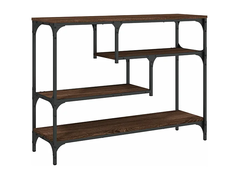 Table console chêne marron 100x30x75 bois d'ingénierie