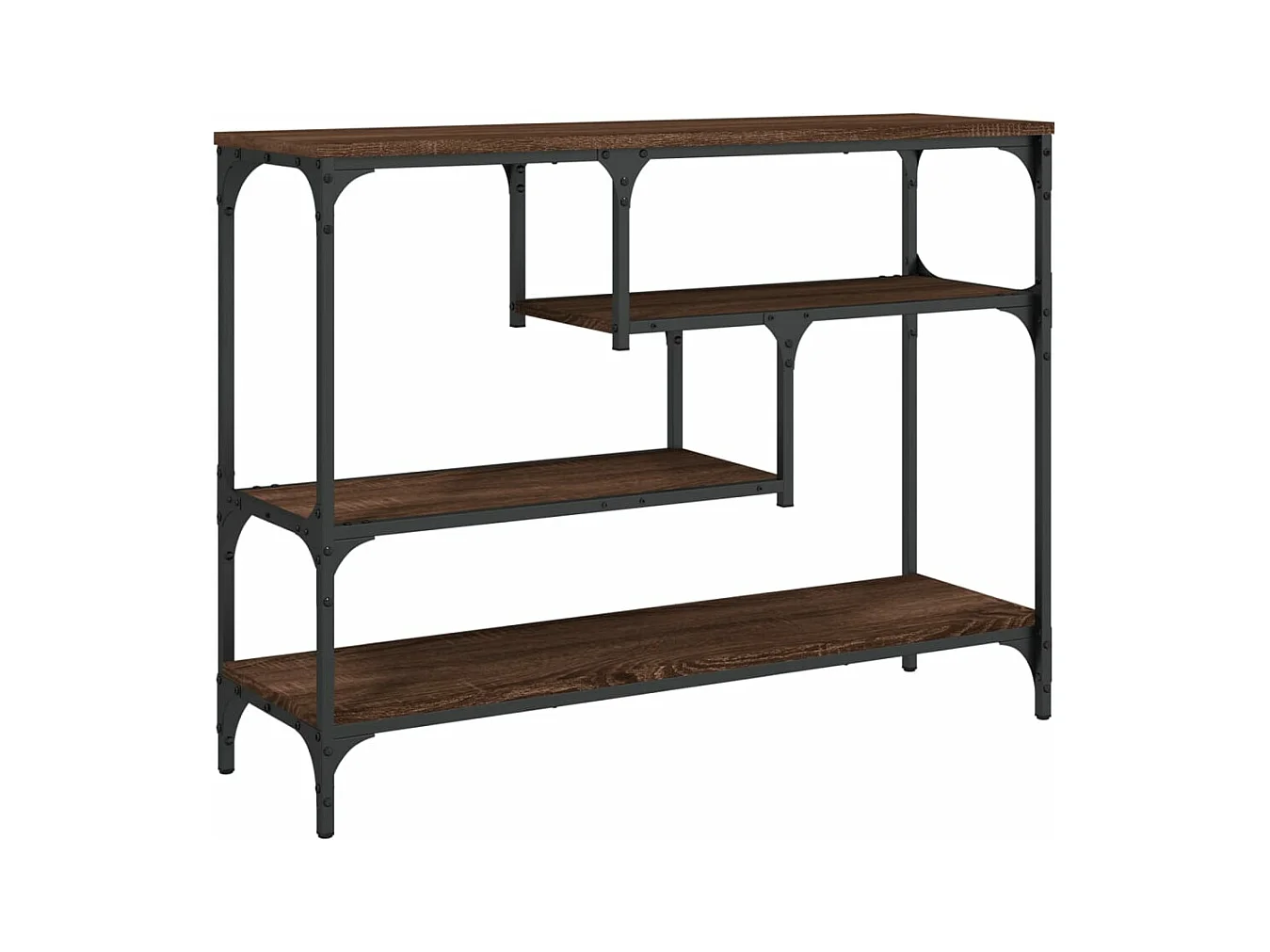 Table console chêne marron 100x30x75 bois d'ingénierie