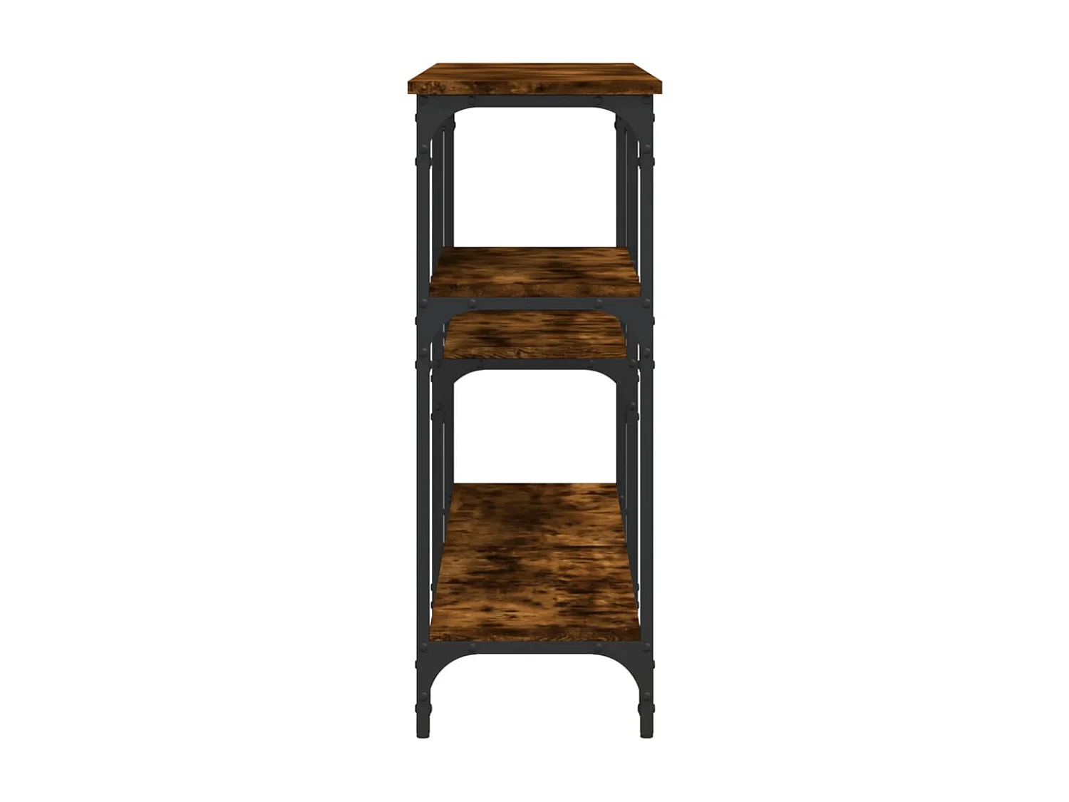 Table console chêne fumé 160x29x75 bois d'ingénierie