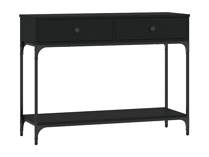 Table console noir 100x34,5x75 bois d'ingénierie
