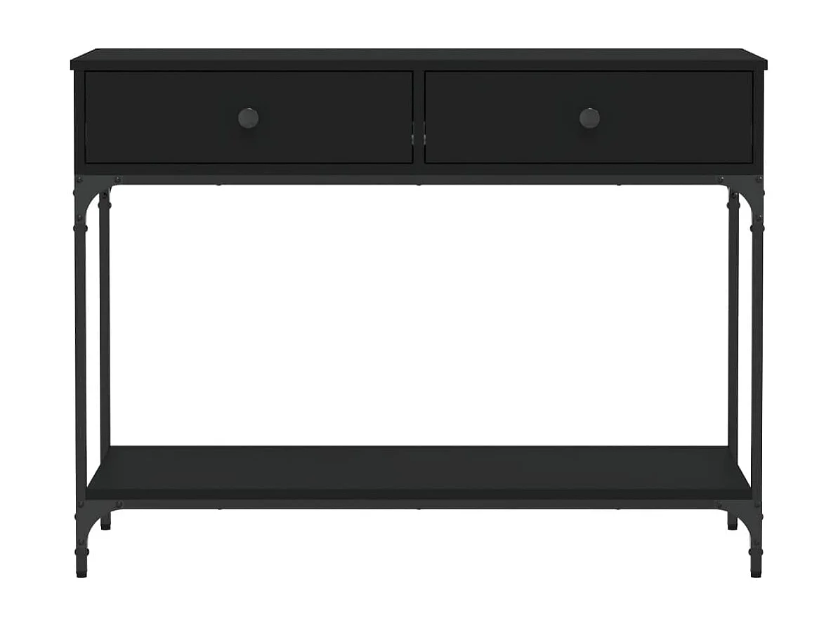 Table console noir 100x34,5x75 bois d'ingénierie