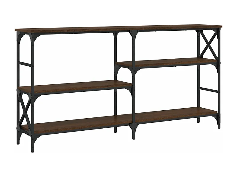 Table console chêne marron 150x29x76,5 bois d'ingénierie