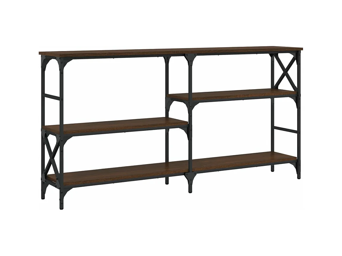 Table console chêne marron 150x29x76,5 bois d'ingénierie