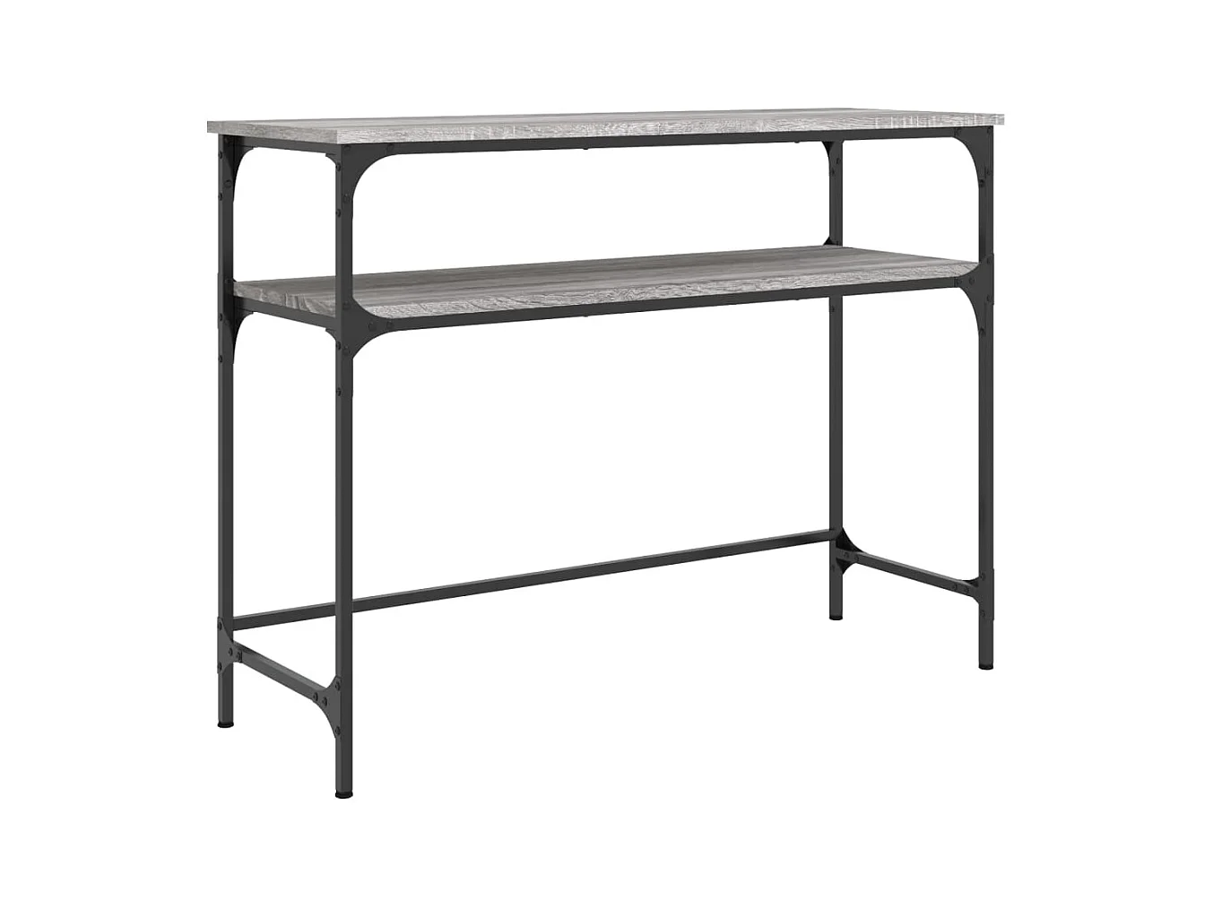 Table console sonoma gris 100x35,5x75 bois d'ingénierie