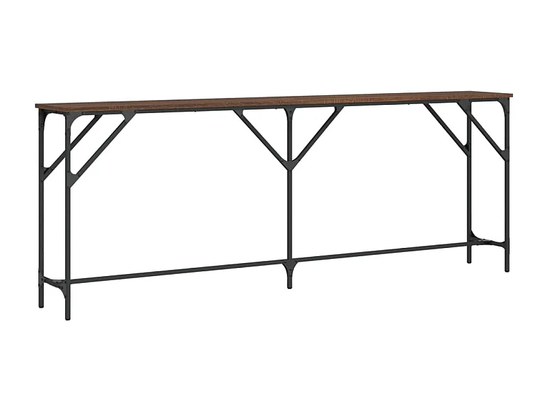 Table console chêne marron 200x29x75 bois d'ingénierie