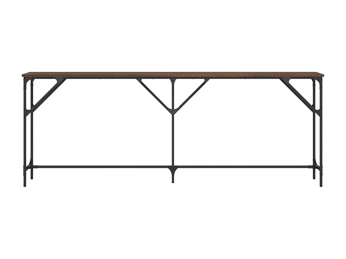 vidaXL Mesa consola madera de ingeniería marrón roble 200x29x75 cm