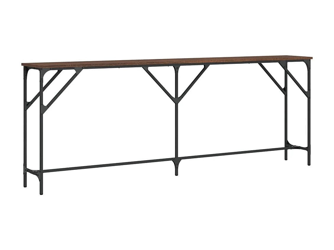 Table console chêne marron 200x29x75 bois d'ingénierie