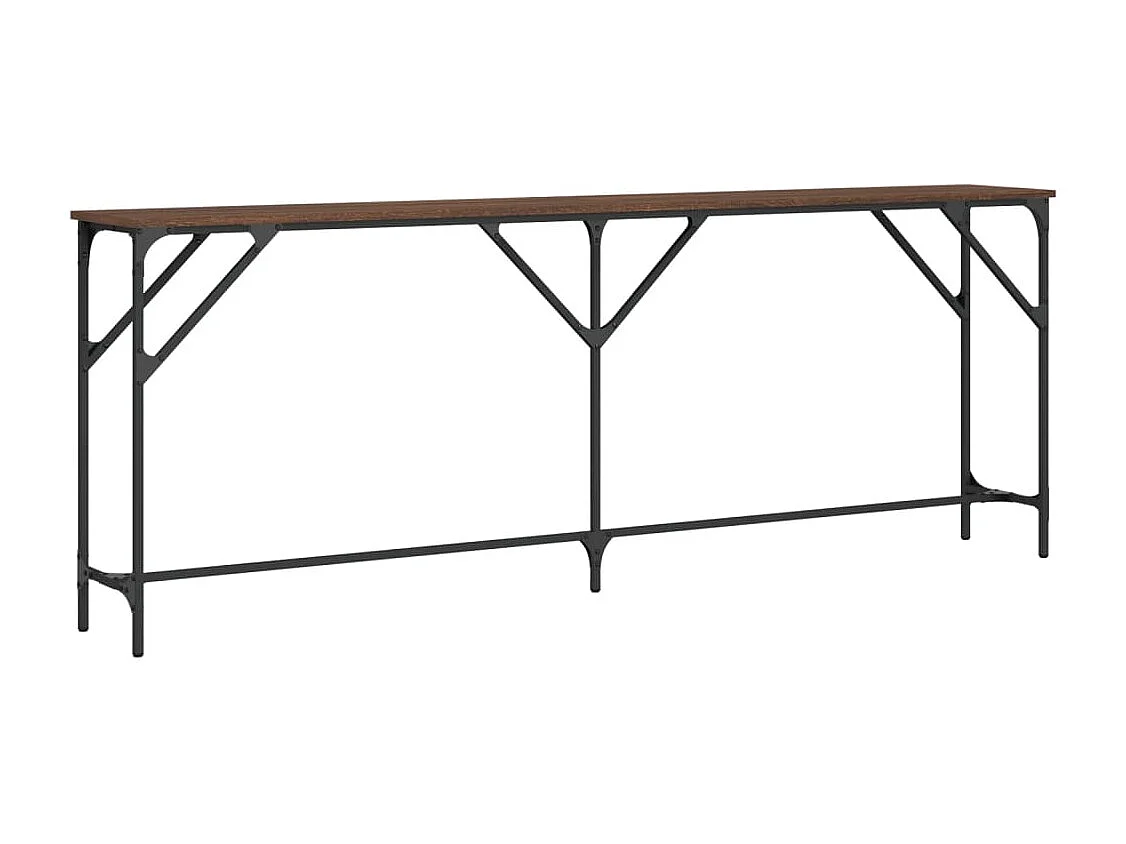 Table console chêne marron 200x29x75 bois d'ingénierie