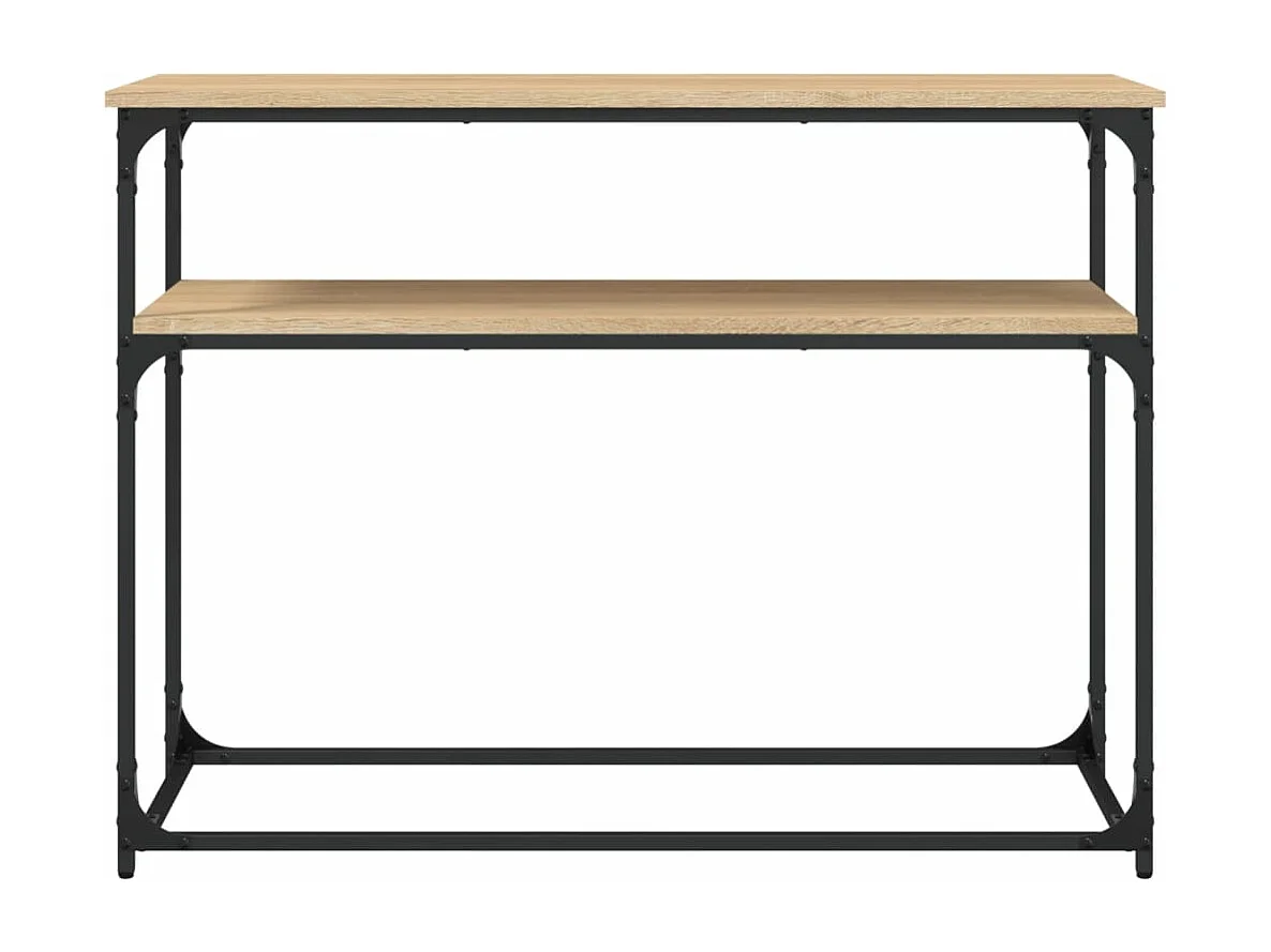 Table console chêne sonoma 100x35,5x75 bois d'ingénierie