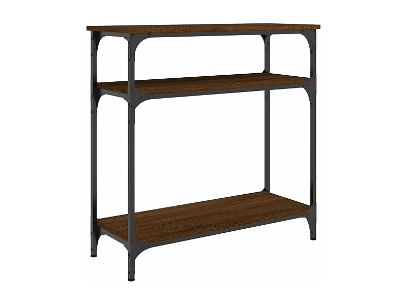 Table console chêne marron 75x29x75 bois d'ingénierie