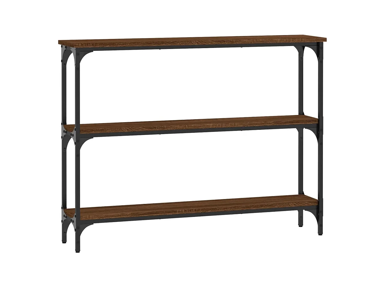 Table console chêne marron 100x22,5x75 bois d'ingénierie