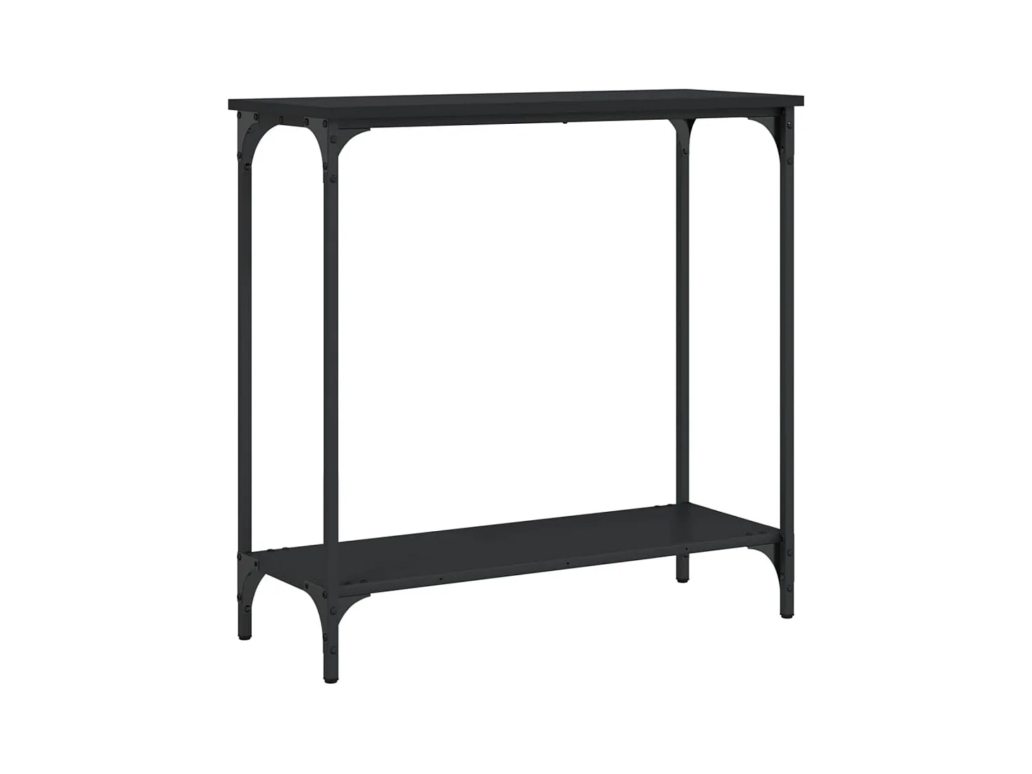 Table console noir 75x30,5x75 bois d'ingénierie