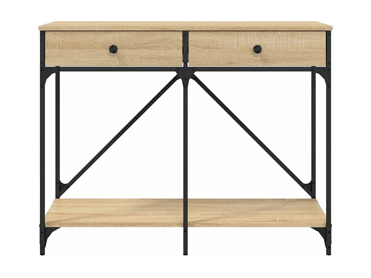 Table console chêne sonoma 100x39x78,5 bois d'ingénierie