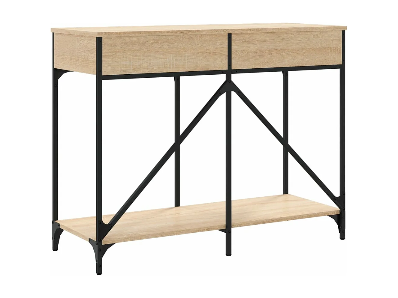 Table console chêne sonoma 100x39x78,5 bois d'ingénierie