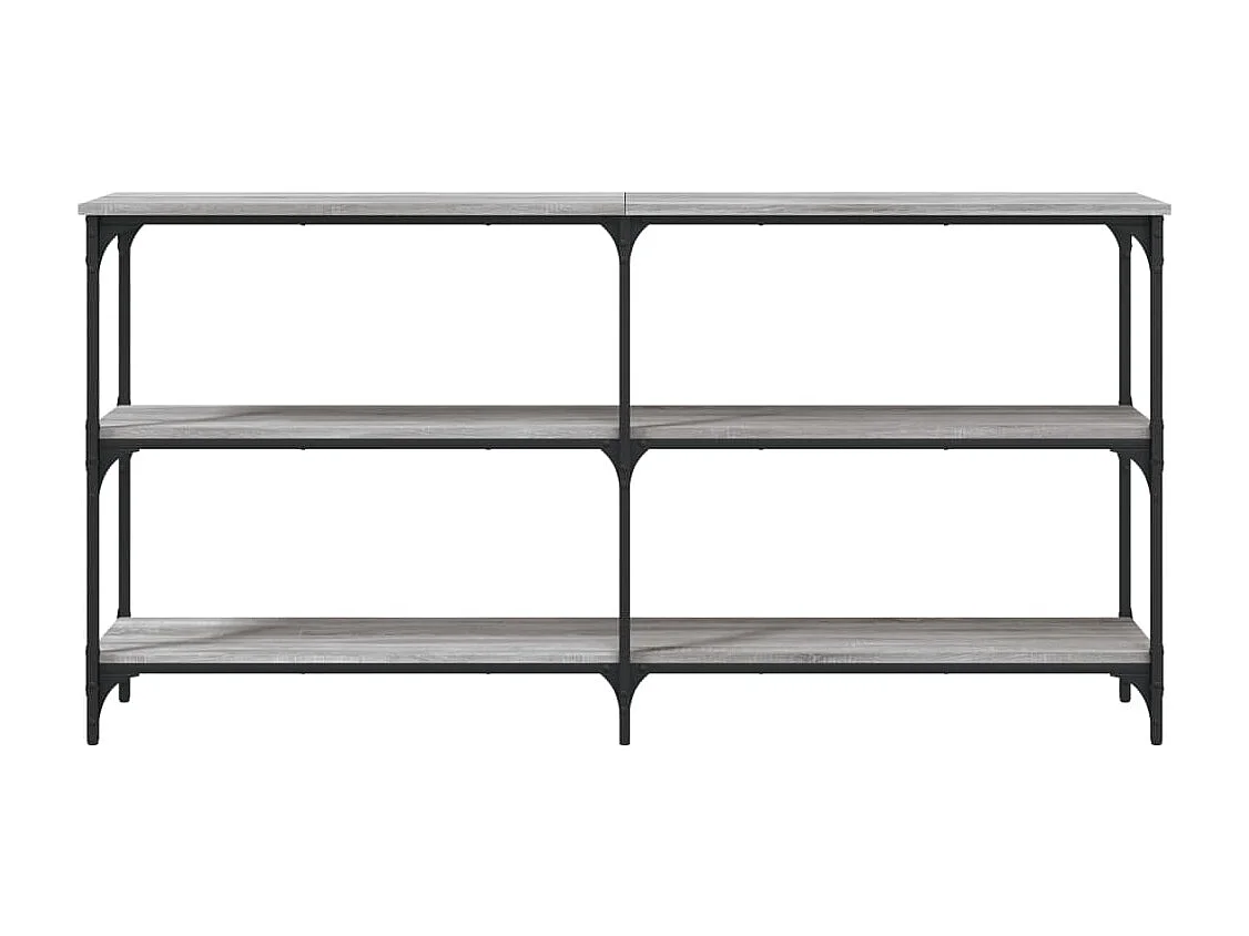 Table console sonoma gris 150x29x75 bois d'ingénierie