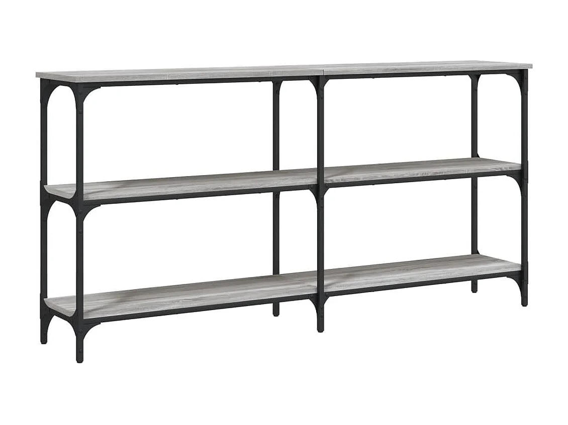 Table console sonoma gris 150x29x75 bois d'ingénierie