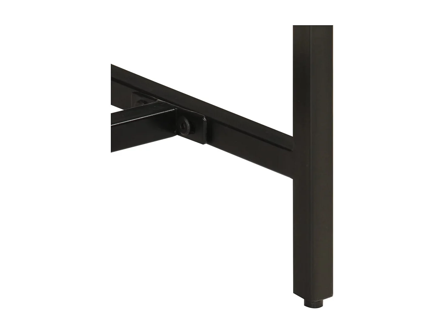 Table console 110x30x75 bois de manguier massif brut et fer