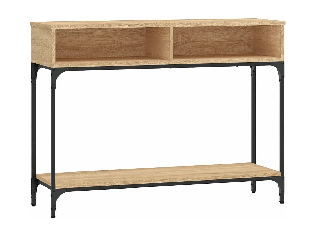 Table console chêne sonoma 100x30,5x75 bois d'ingénierie