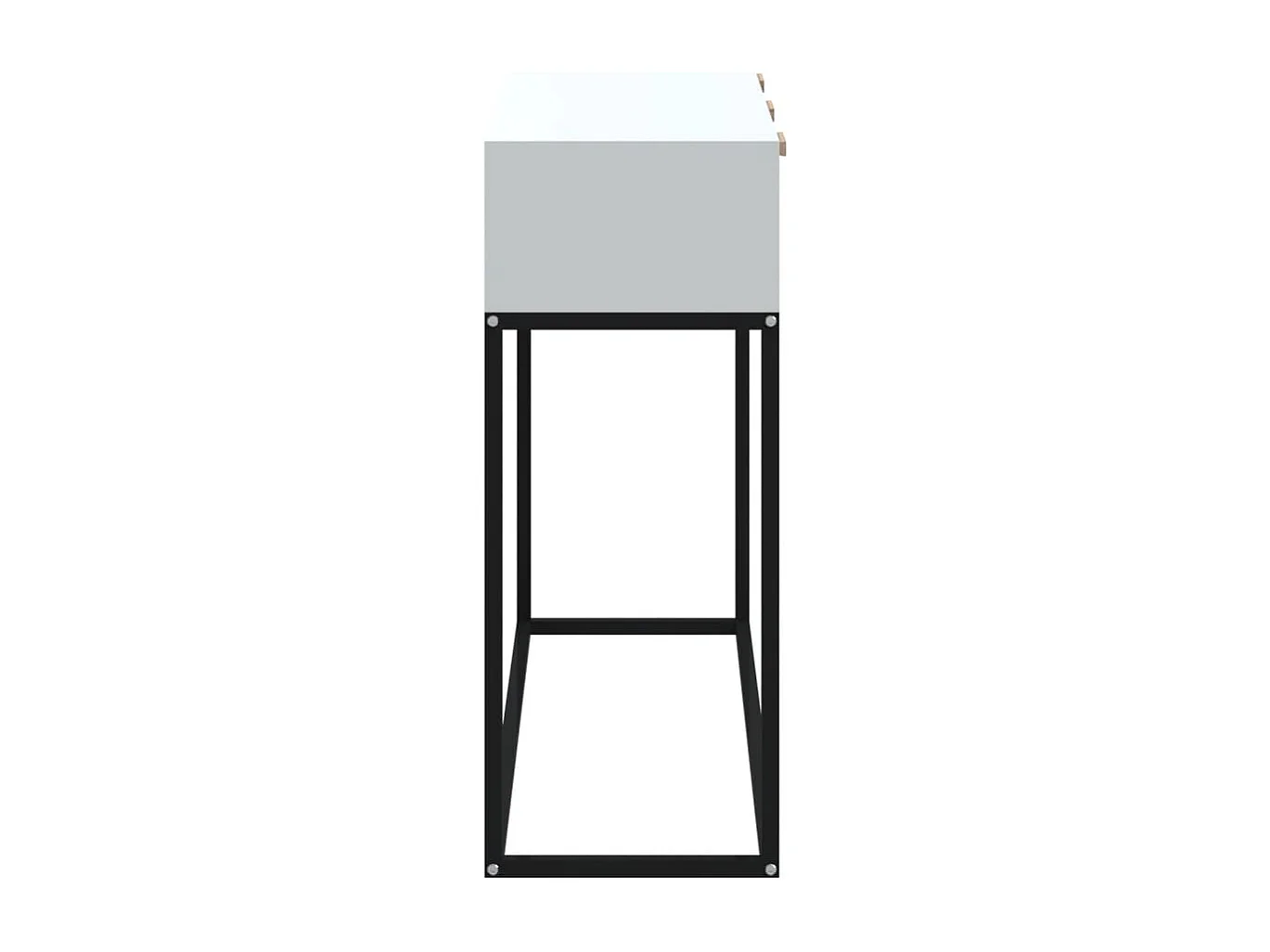 Table console blanc 105x30x75 bois d'ingénierie et fer