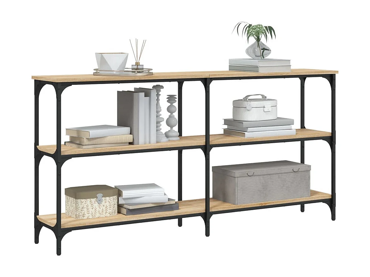 Table console chêne sonoma 150x29x75 bois d'ingénierie