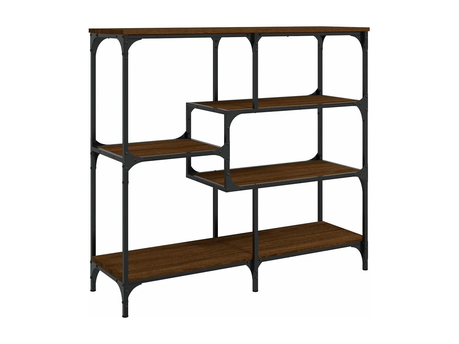 Table console chêne marron 103x32x95 bois d'ingénierie