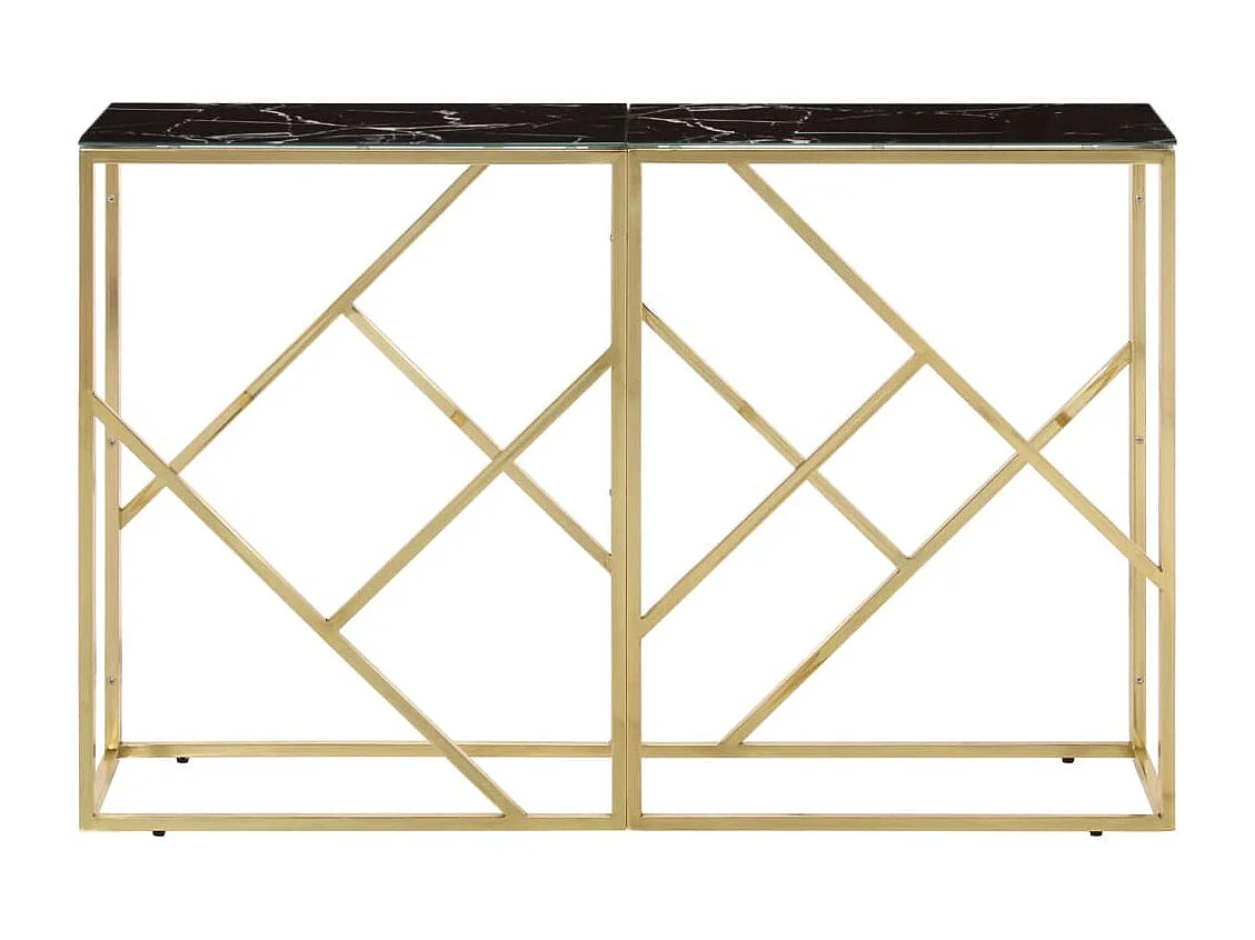 Wandtafel roestvrijstaal en gehard glas goudkleurig