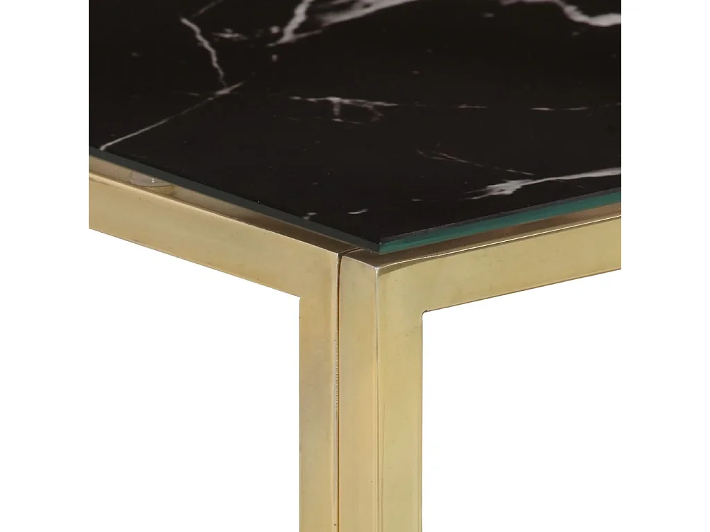 Wandtafel roestvrijstaal en gehard glas goudkleurig