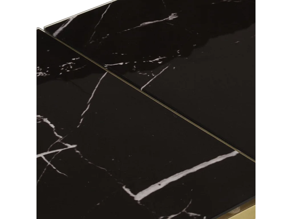 Wandtafel roestvrijstaal en gehard glas goudkleurig