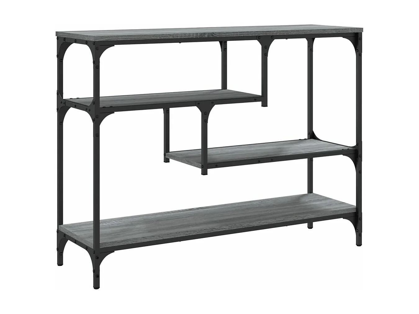 Table console sonoma gris 100x30x75 bois d'ingénierie