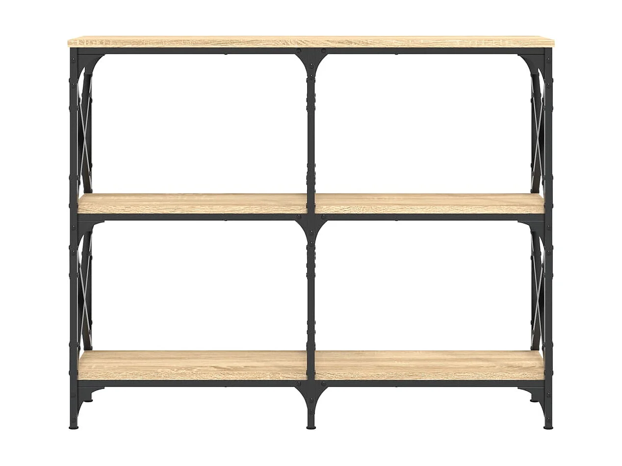 Table console chêne sonoma 100x28x80,5 bois d'ingénierie