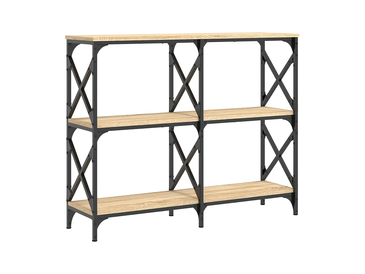 Table console chêne sonoma 100x28x80,5 bois d'ingénierie