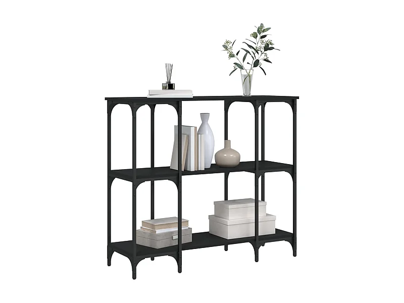 Table console noir 102x35x90 bois d'ingénierie