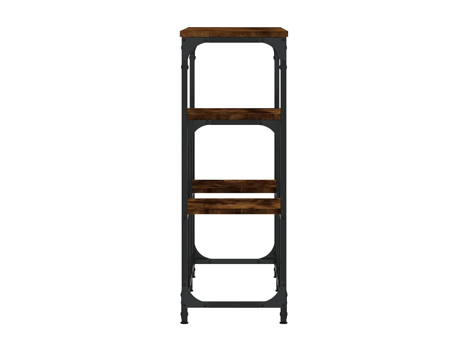 Table console chêne fumé 89,5x28x76 bois d'ingénierie