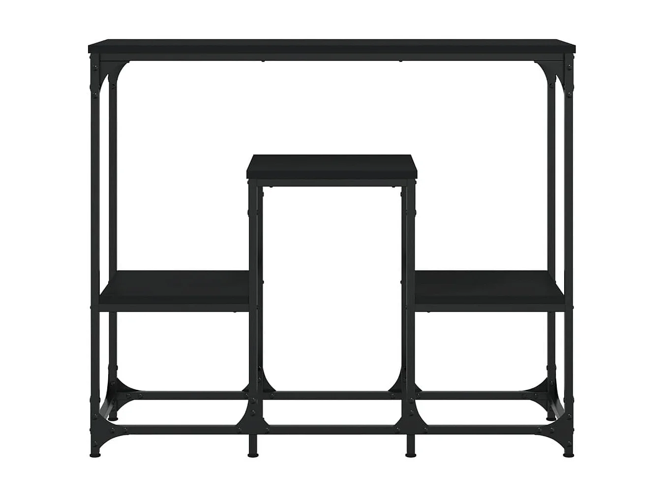 Table console noir 89,5x28x76 bois d'ingénierie